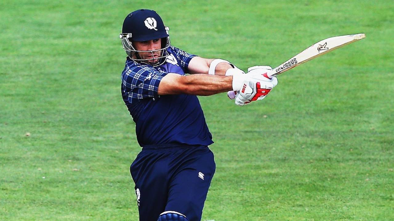 Kyle Coetzer unleashes a pull on his way to 156, Bangladesh v Scotland, World Cup 2015, Group A, Nelson, March 5, 2015