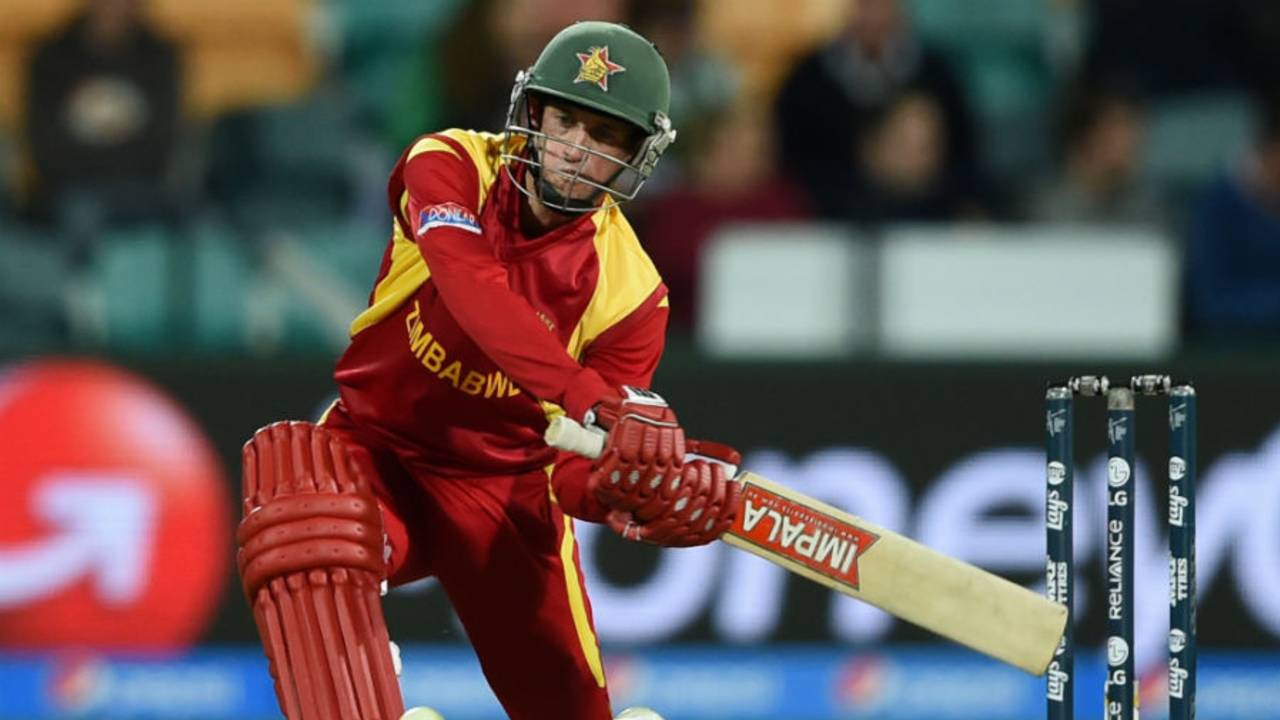 Sean Williams fell four short of his maiden ODI ton, Ireland v Zimbabwe, World Cup 2015, Group B, Hobart, March 7, 2015