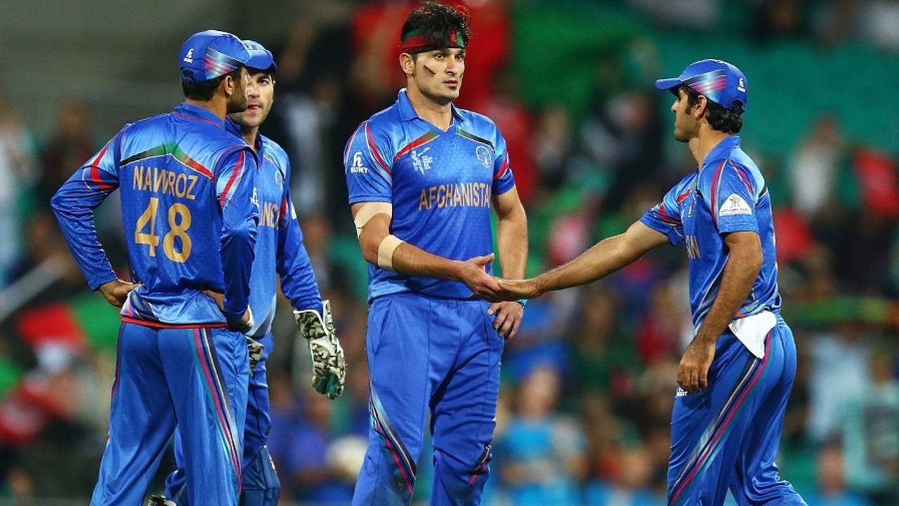 Hamid Hassan had Alex Hales nicking behind for 37, Afghanistan v England, World Cup 2015, Group A, Sydney, March 13, 2015