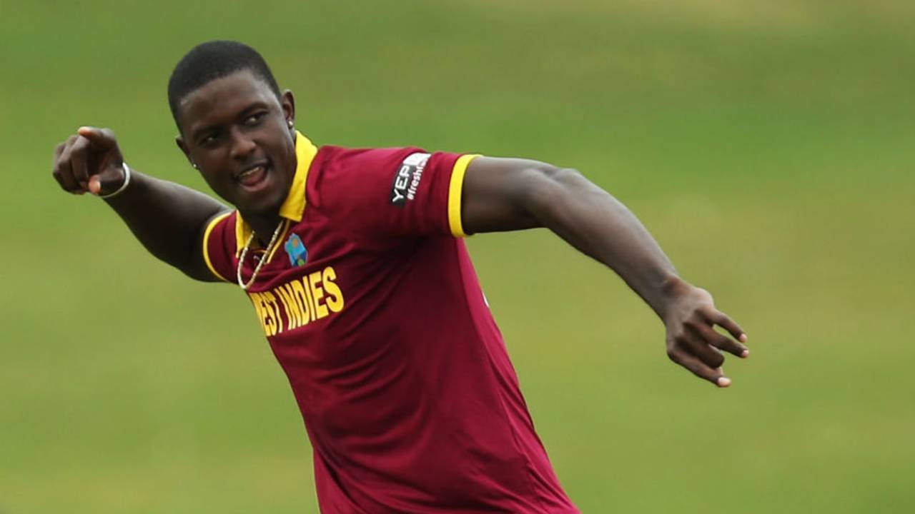 Jason Holder struck twice in the sixth over, United Arab Emirates v West Indies, World Cup 2015, Group B, Napier, March 15, 2015
