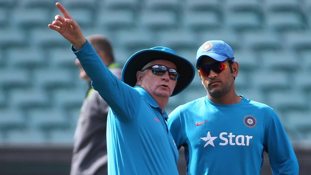 Duncan Fletcher and MS Dhoni plot India's route to the final, World Cup 2015, Sydney, March 22, 2015