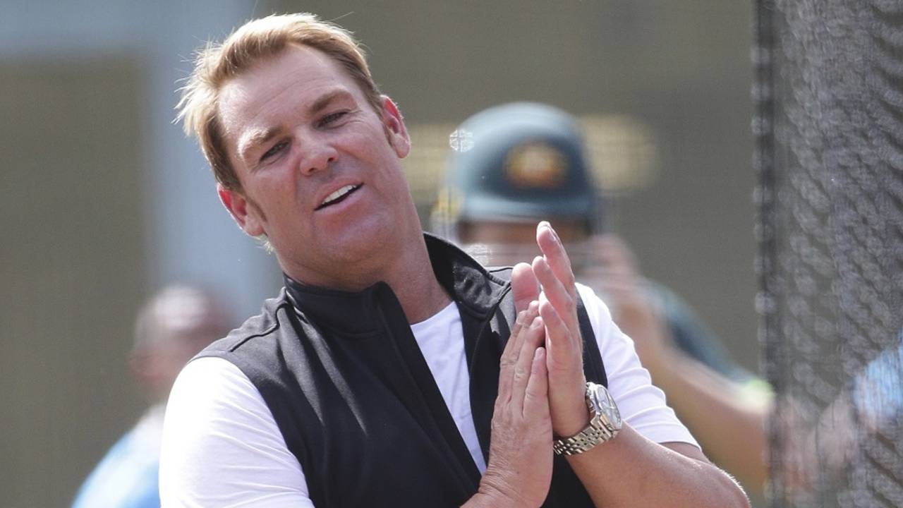 Australia's training session had a special visitor in Shane Warne, World Cup 2015, Sydney, March 25, 2015