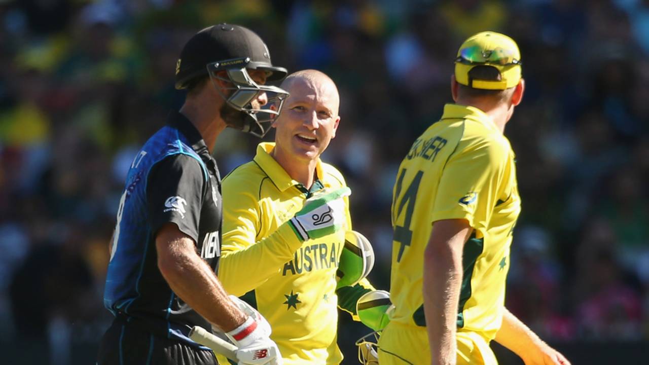Brad Haddin was in a chatty mood at the final, Australia v New Zealand, World Cup 2015, final, Melbourne, March 29, 2015