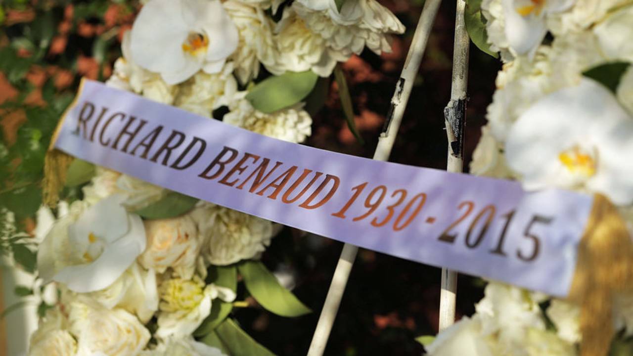 A tribute for Richie Benaud outside the SCG, Sydney, April 11, 2015
