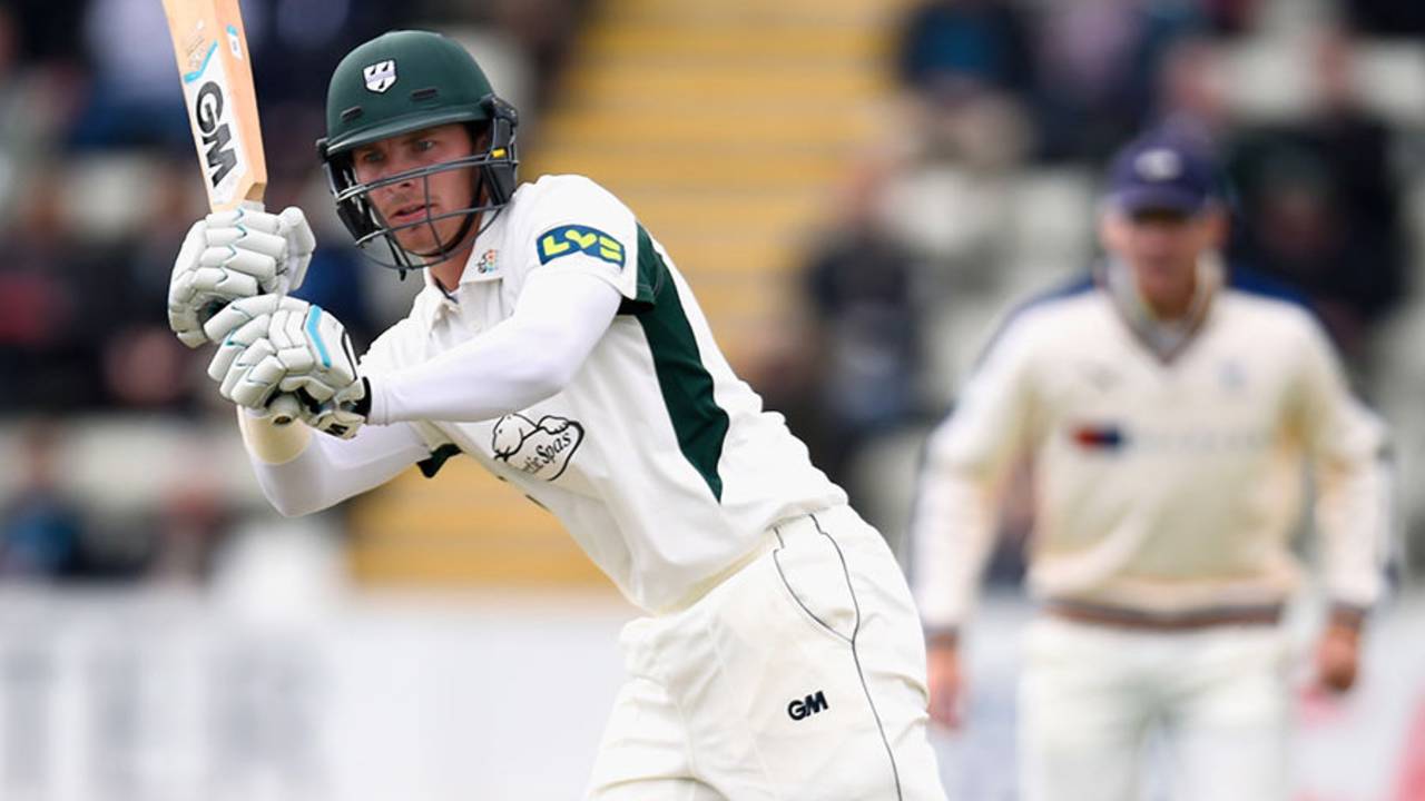 Tom Fell repelled the champions with a century, Worcestershire v Yorkshire, County Championship Division One, New Road, April 12, 2015