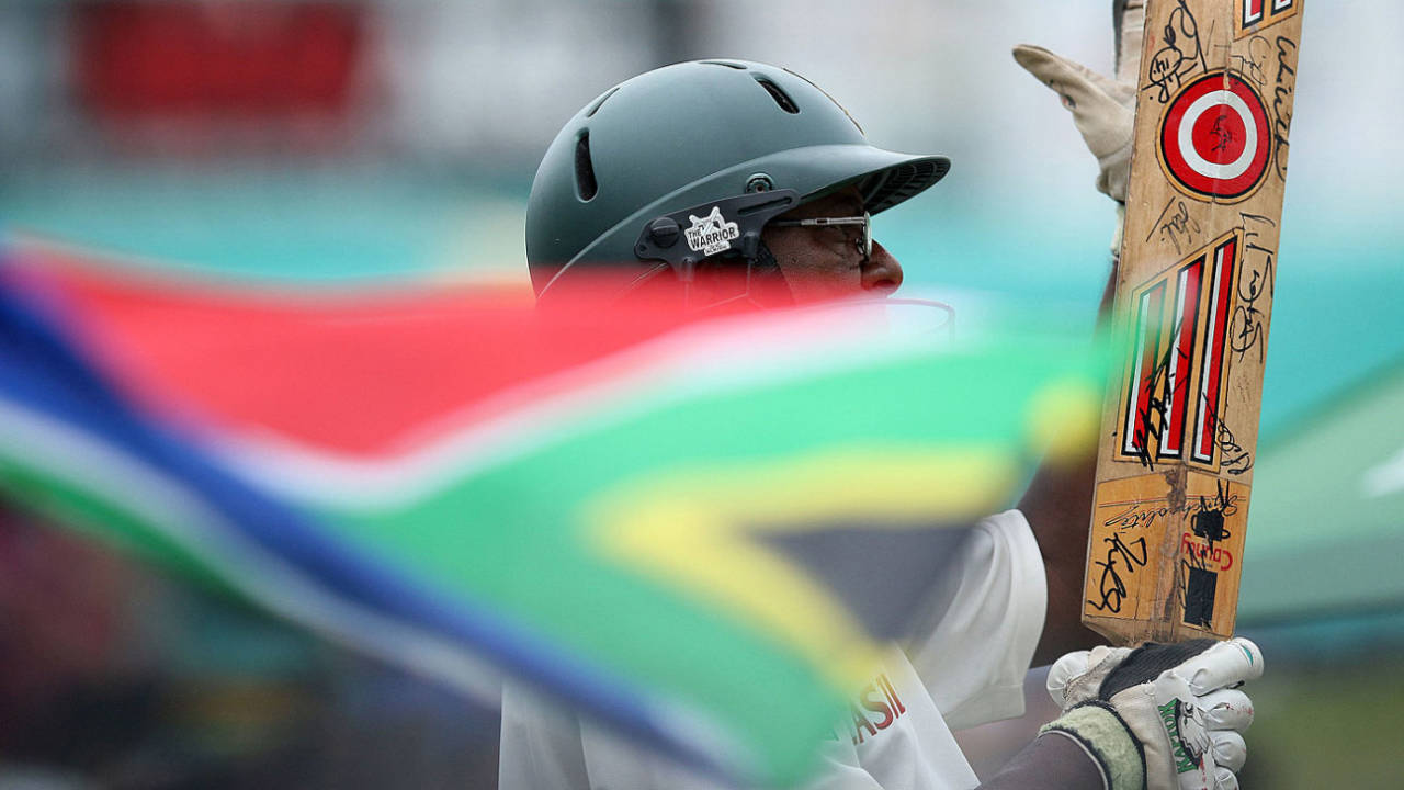 The South Africa flag waves as a fan looks on&nbsp;&nbsp;&bull;&nbsp;&nbsp;AFP