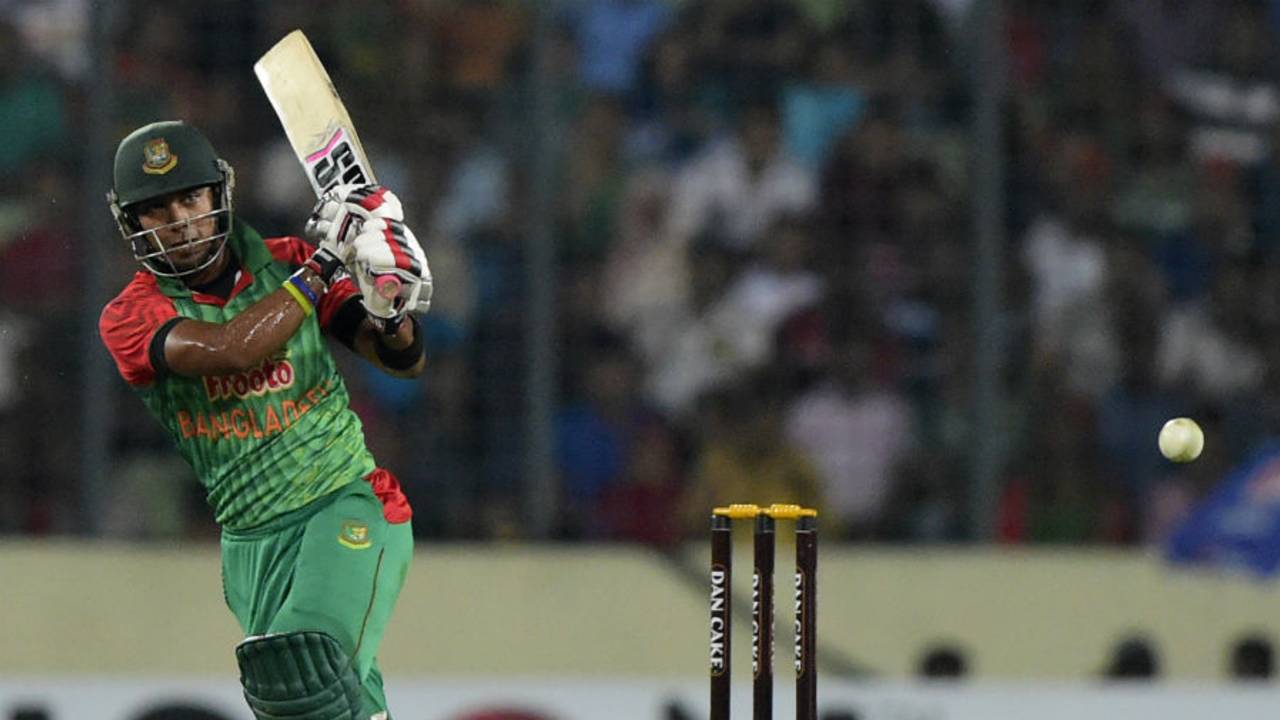 Sabbir Rahman hits out, Bangladesh v Pakistan, Only T20I, Dhaka, April 24, 2015 