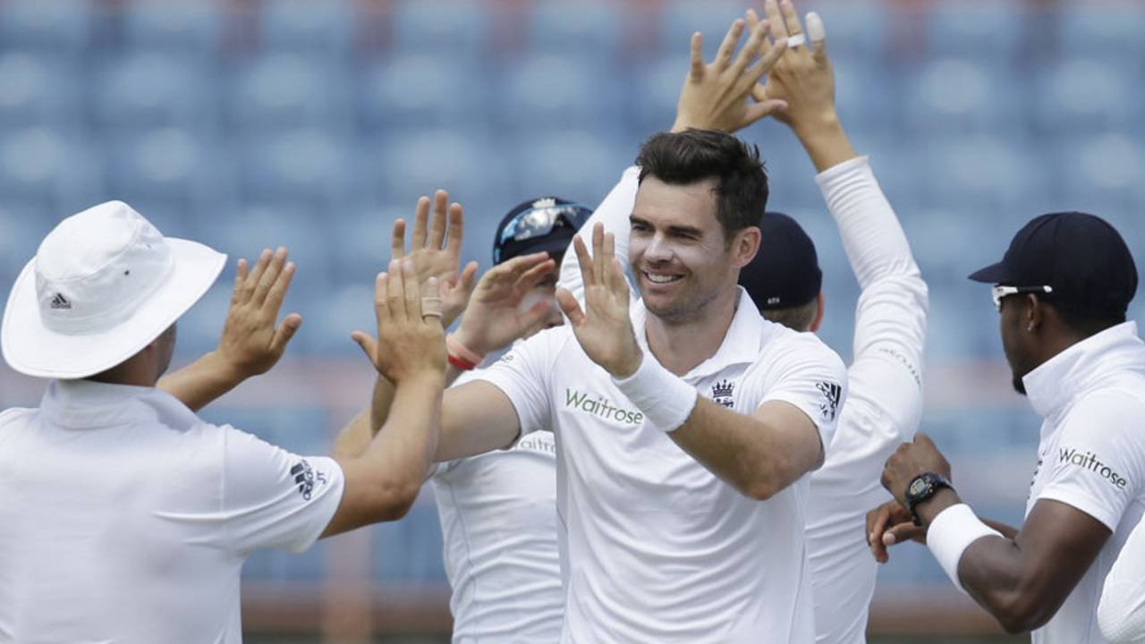England knew they had to strike early on day five to have a chance of forcing victory and James Anderson got to work with the second new ball&nbsp;&nbsp;&bull;&nbsp;&nbsp;Associated Press