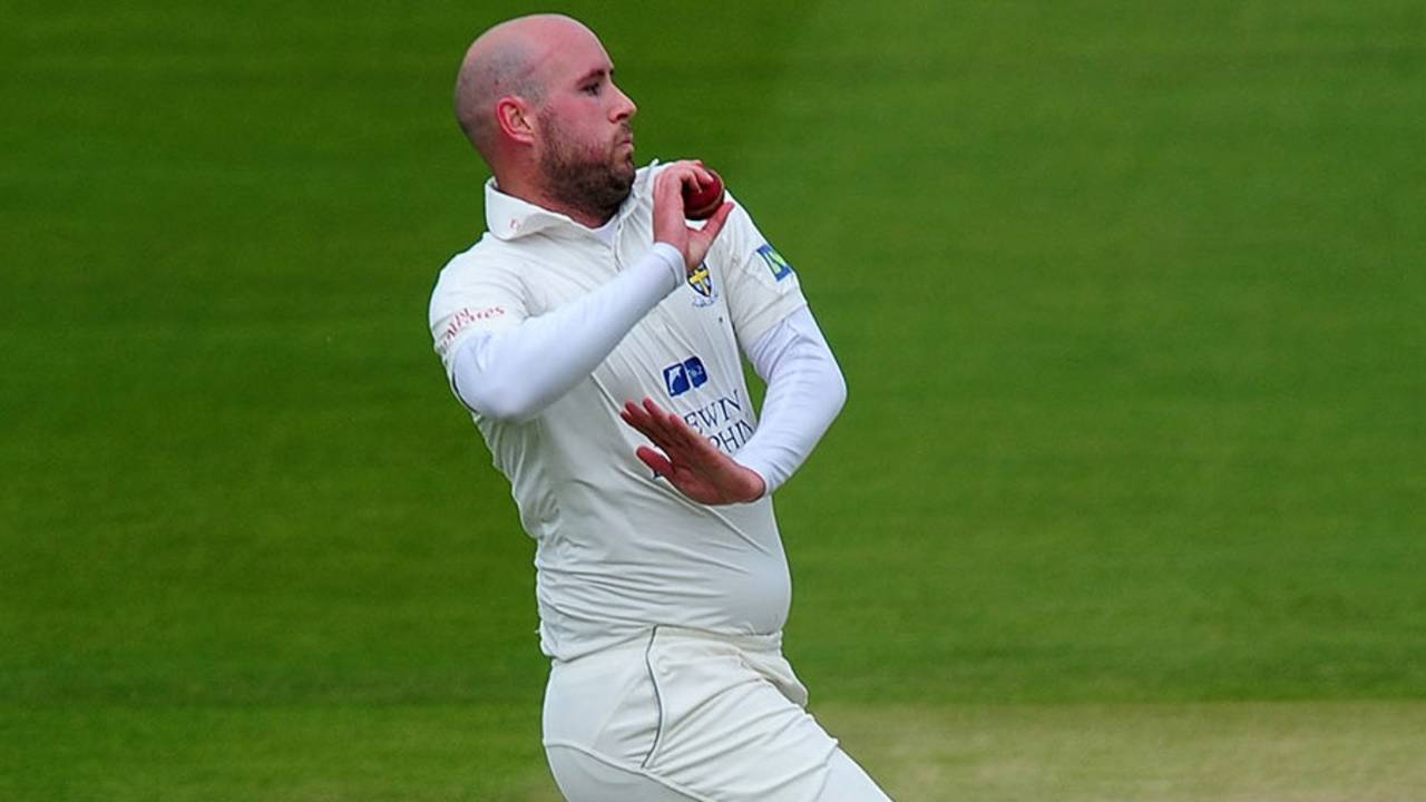 Chris Rushworth was the most-used seamer in the opening two sessions, Middlesex v Durham, County Championship Division One, Lord's, 1st day, May 2, 2015
