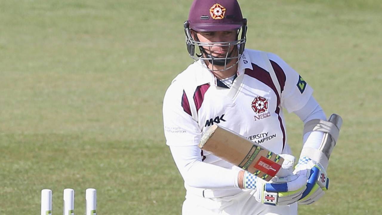 Stephen Peters dug in until the close, Northamptonshire v Lancashire, County Championship, Division Two, Wantage Road, 3rd day, May 5, 2015