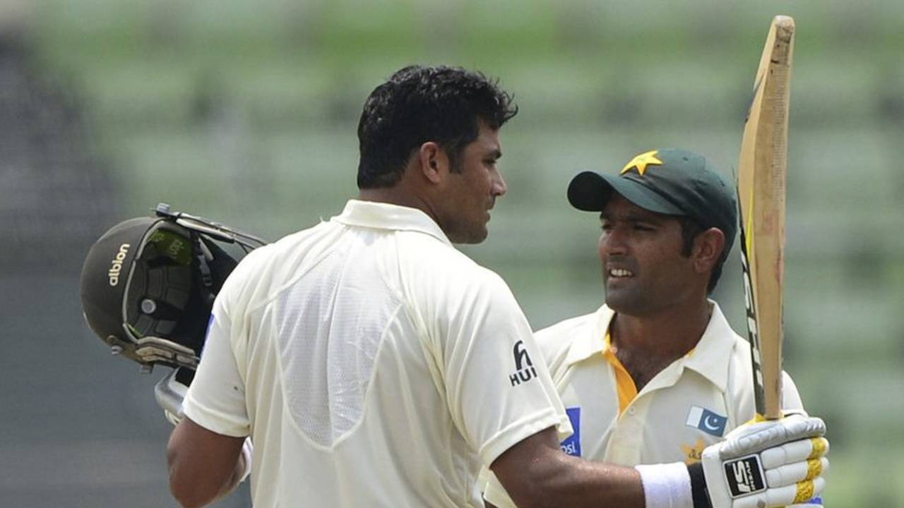 Azhar Ali and Asad Shafiq had a century partnership, Bangladesh v Pakistan, 2nd Test, Mirpur, 2nd day, May 7, 2015