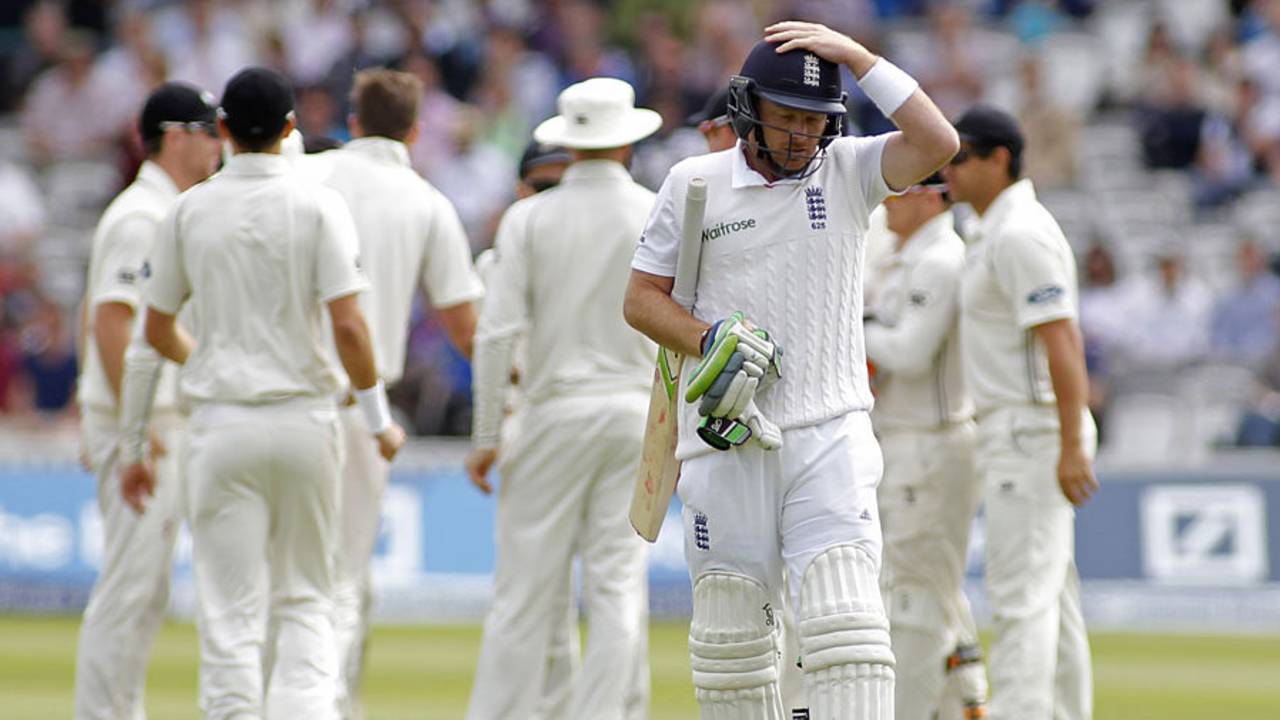 Ian Bell fell in the first over of the third day, England v New Zealand, 1st Investec Test, Lord's, 4th day, May 24, 2015