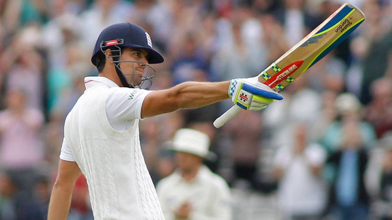 Alastair Cook takes the applause for a battling century, England v New Zealand, 1st Investec Test, Lord's, 4th day, May 24, 2015
