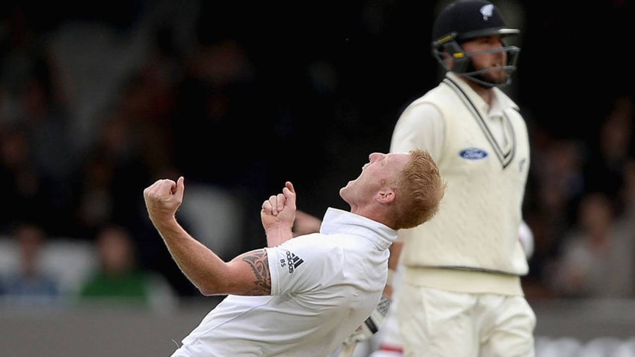 Ben Stokes roars with delight having bowled Mark Craig, England v New Zealand, 1st Investec Test, Lord's, 5th day, May 25, 2015