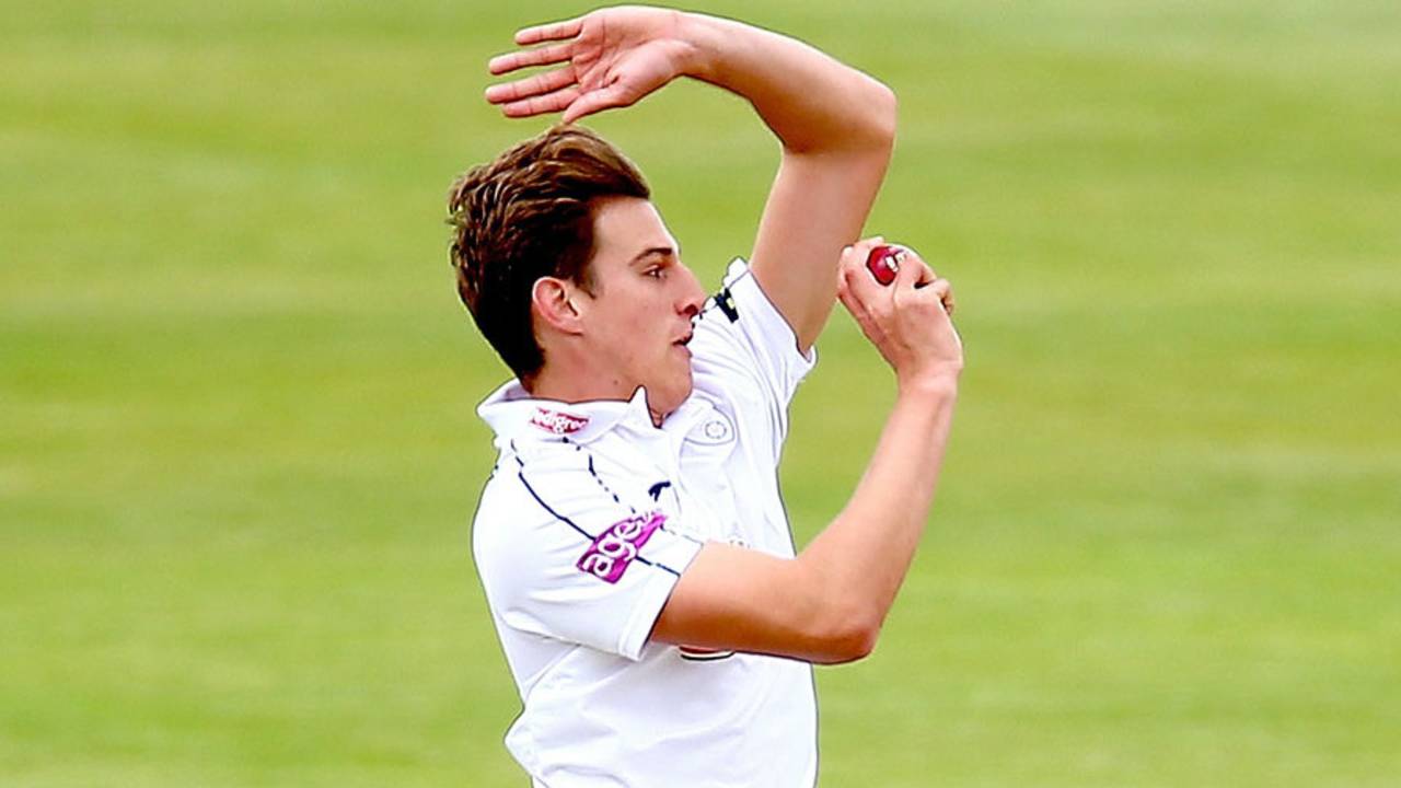 Bradley Wheal was playing in his second first-class match, Hampshire v Worcestershire, County Championship, Division One, Ageas Bowl, 2nd day, June 1, 2015