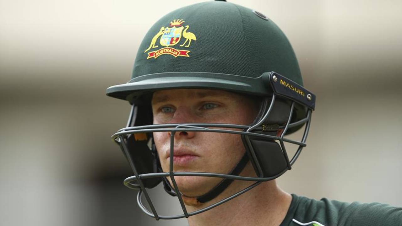 Steven Smith at Australia's net session, Dominica, May 31, 2015