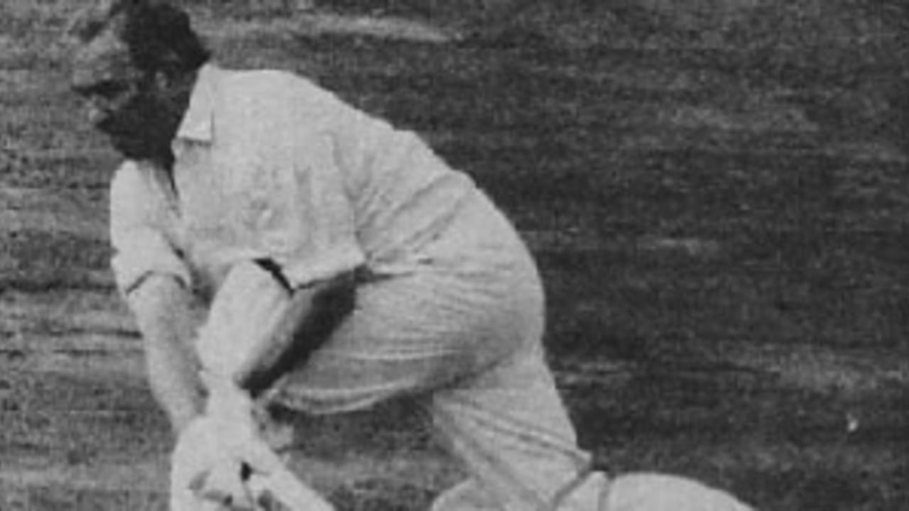 Denis Compton batting in his final appearance at Lords