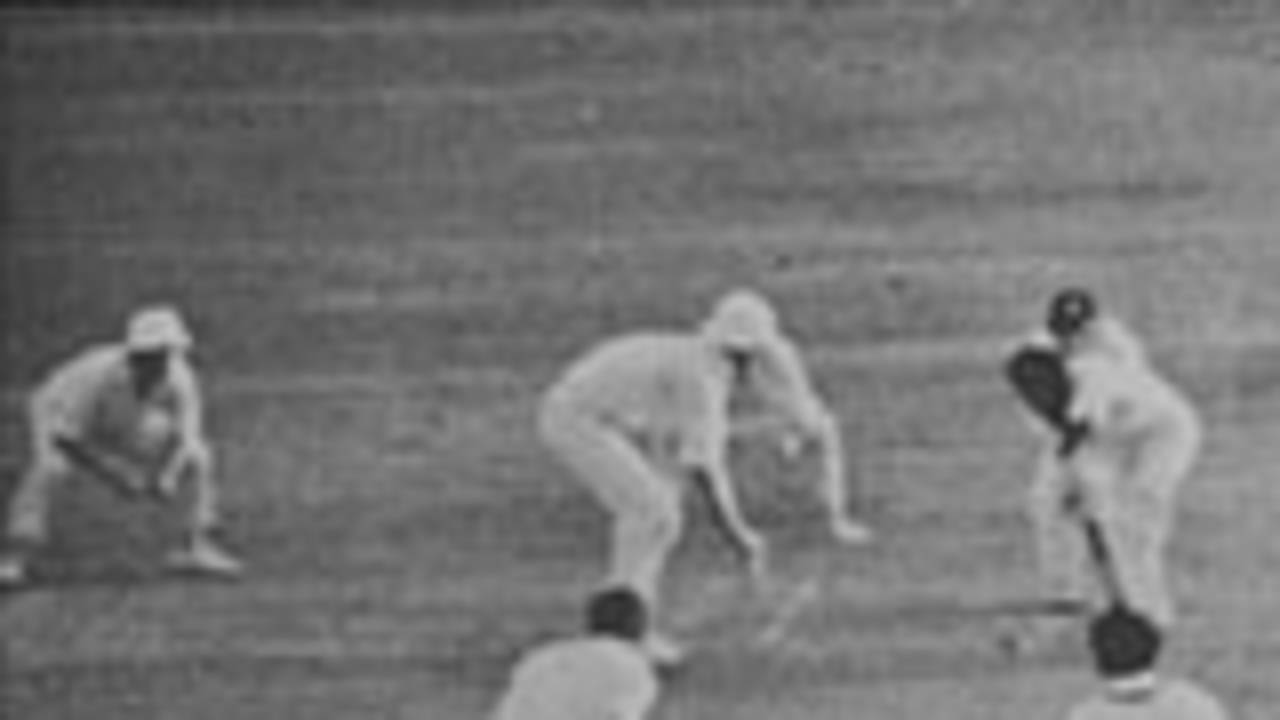 Close of play at Port-of-Spain. Derek Underwood bowls the last ball of the day to Bernard Julien who plays defensively to Tont Greig at silly point.  As the players turn to walk off, Greig picks up the ball and throws down the stumps at the non-striker's end where Alvin Kallicharran is rambling off. He hits ths stumps, appeals, and umpire Sang Hue gives Kallicharran run-out.  West Indies v England, 1st Test, Trinidad, February 3, 1974