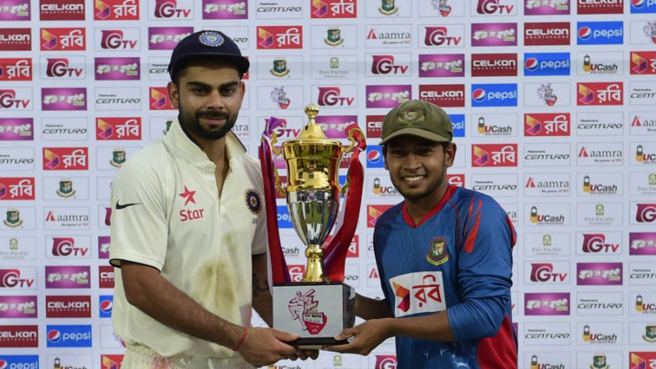 India and Bangladesh last played Test cricket in June 2015, when the one-off Test was drawn after a lot of rain&nbsp;&nbsp;&bull;&nbsp;&nbsp;AFP