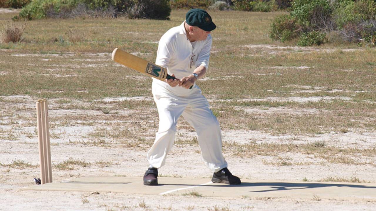 John Rutherford, now in his 80s, shows he can still bat, Australia, 2015