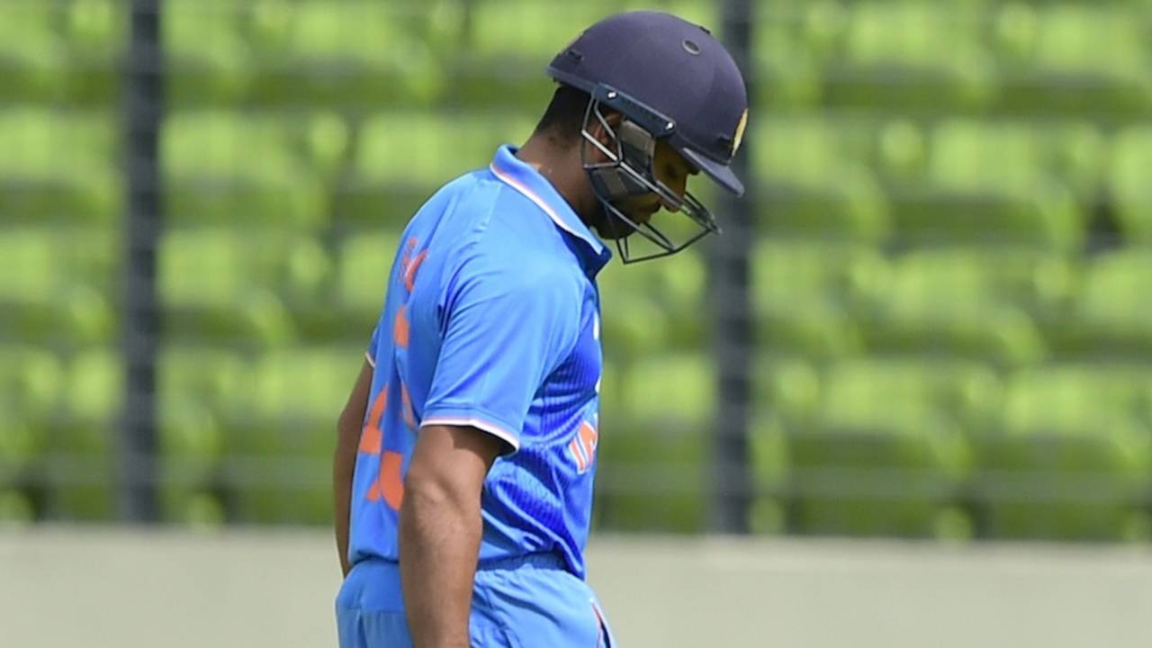 Rohit Sharma fell for a duck, Bangladesh v India, 2nd ODI, Mirpur, June 21, 2015