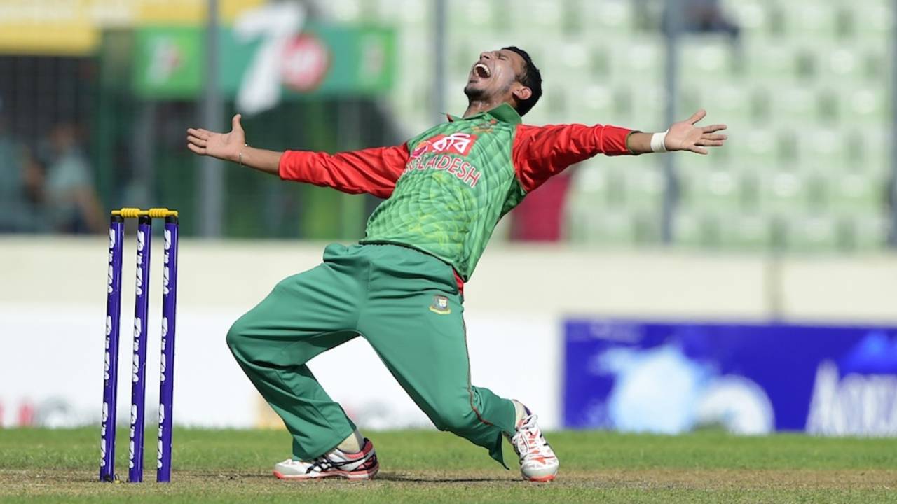 Nasir Hossain gives it everything to appeal for Virat Kohli's wicket, Bangladesh v India, 2nd ODI, Mirpur, June 21, 2015