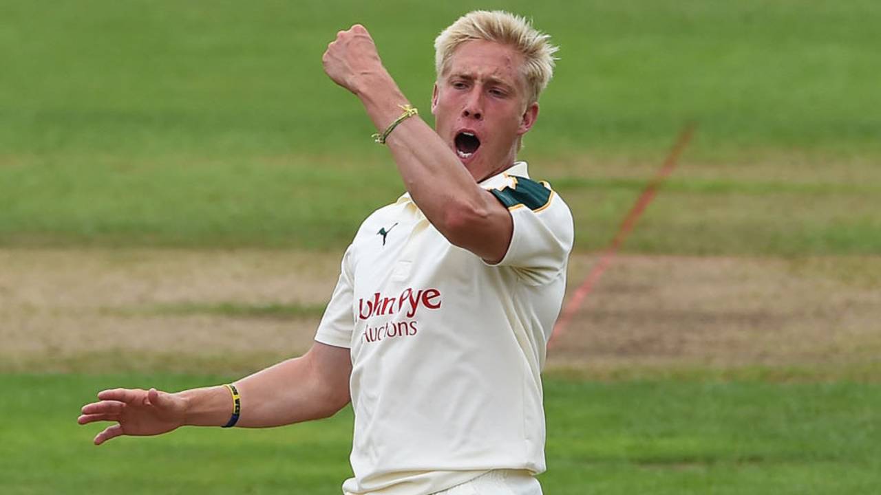 Luke Wood picked up early wickets, Nottinghamshire v Middlesex, County Championship, Division One, Trent Bridge, 1st day, July 5, 2015