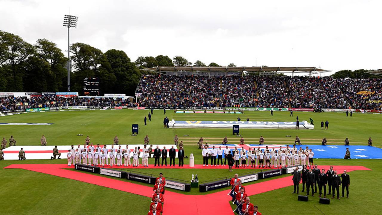 There was plenty of pomp and ceremony before the Ashes series began, England v Australia, 1st Investec Ashes Test, Cardiff, 1st day, July 8, 2015