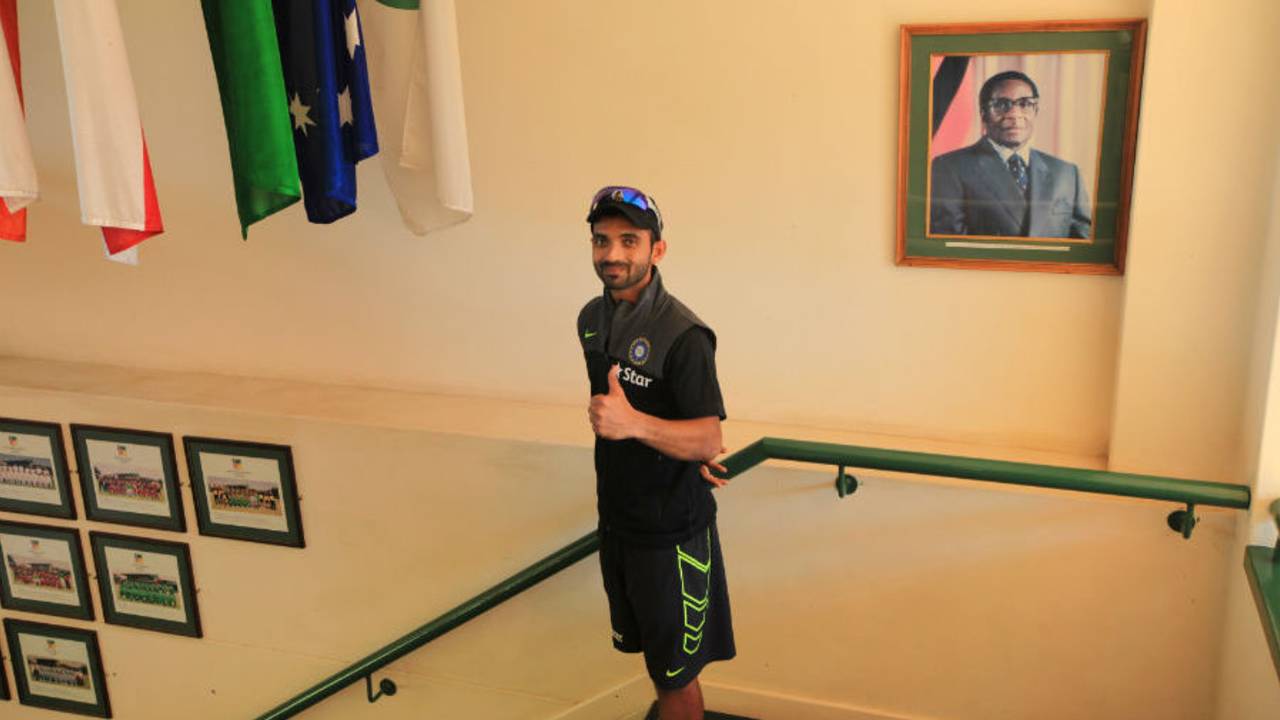New role, new challenges: Ajinkya Rahane at the Harare Sports Club, Harare, July 8, 2015