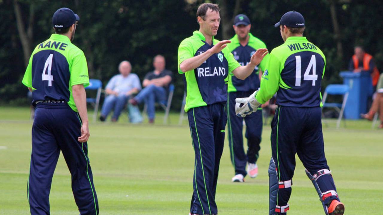 Alex Cusack took two wickets for 25 runs, Ireland v Namibia, World Twenty20 Qualifier, Belfast, July 10, 2015