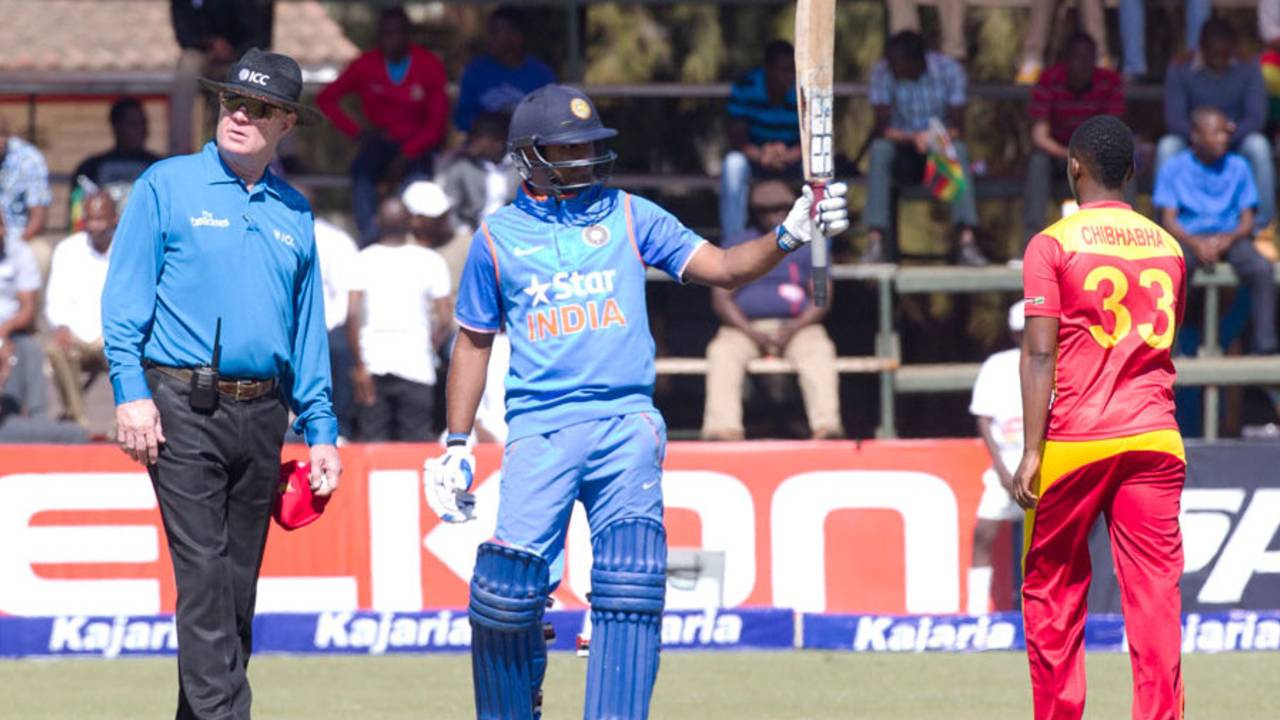 Ambati Rayudu made his second ODI century, Zimbabwe v India, 1st ODI, Harare, July 10, 2015