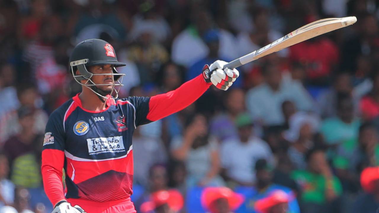 William Perkins made 64* from 43 balls,  St Kitts and Nevis Patriots v Trinidad & Tobago Red Steel, CPL 2015, Basseterre, Jul 11, 2015
