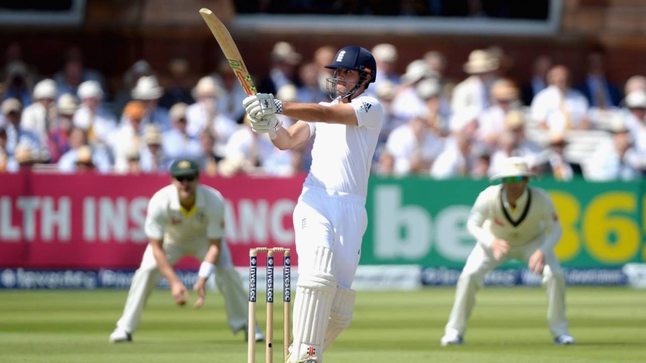 Alastair Cook unleashes a pull, England v Australia, 2nd Investec Ashes Test, Lord's, 3rd day, July 18, 2015