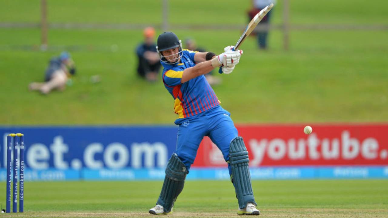 Stephan Baard struck five sixes and seven fours during his 54-ball 87, Namibia v Papua New Guinea, World T20 Qualifier, Group A, Dublin, July 18, 2015
