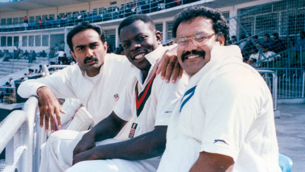 Aasif Karim, Tito Odumbe and Tariq Iqbal in Bangladesh, 1995