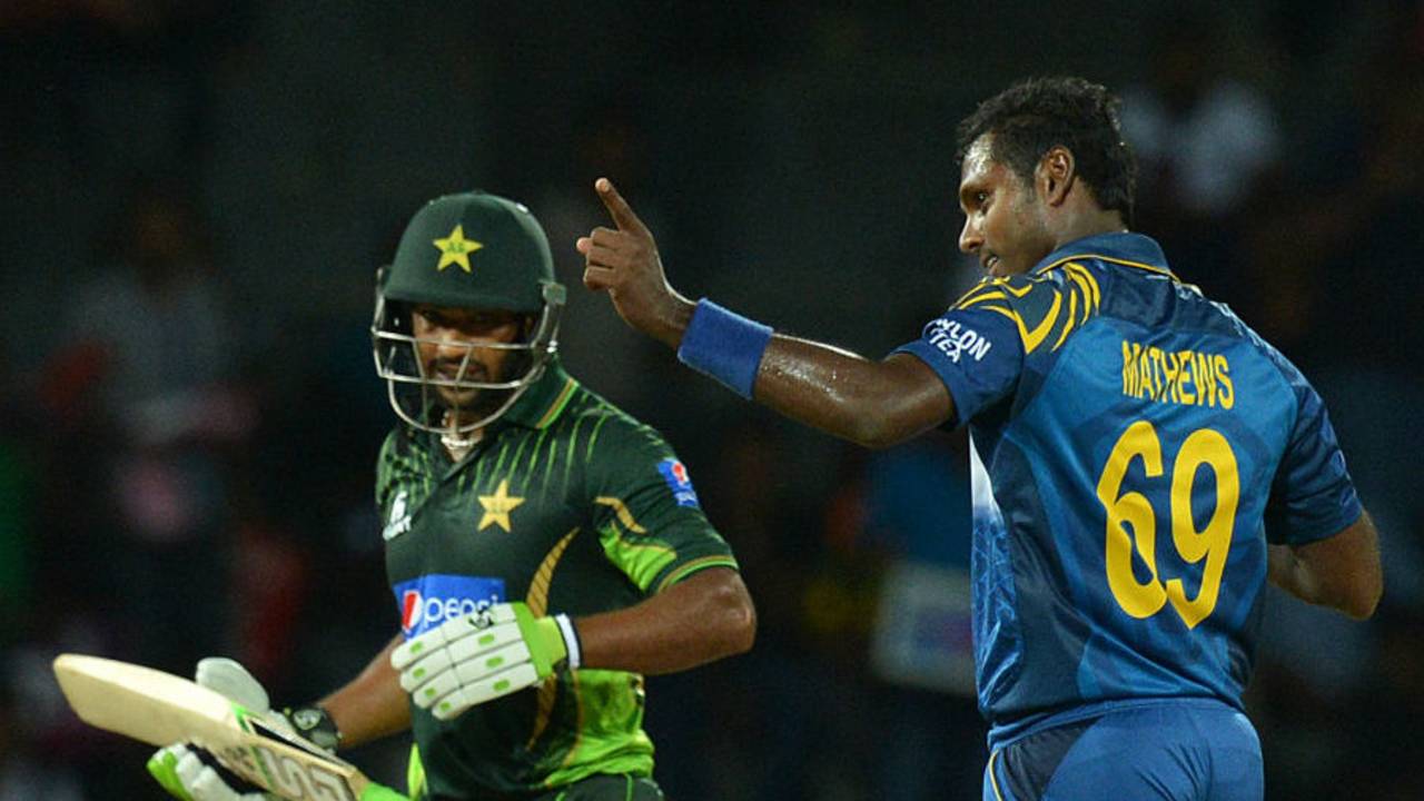 Angelo Mathews drew first blood when he dismissed Mukhtar Ahmed in the second over, after Pakistan chose to bat&nbsp;&nbsp;&bull;&nbsp;&nbsp;AFP