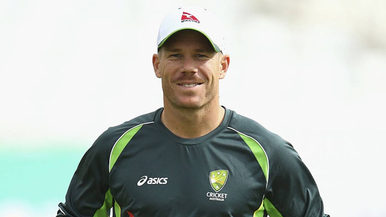 David Warner enjoys a light hearted moment, Trent Bridge, August 4, 2015
