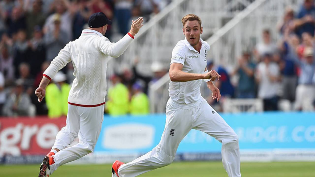 Stuart Broad enjoyed an incredible morning, England v Australia, 4th Investec Test, Trent Bridge, 1st day, August 6, 2015