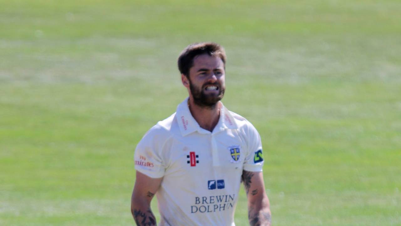 Jamie Harrison ended a last-wicket stand worth 67, Yorkshire v Durham, County Championship, Division One, North Marine Road, August 7, 2015