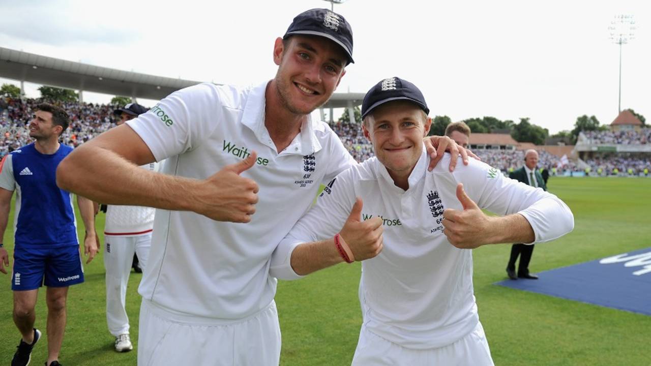 Stuart Broad and Joe Root played key roles in the win, England v Australia, 4th Investec Test, Trent Bridge, 3rd day, August 8, 2015