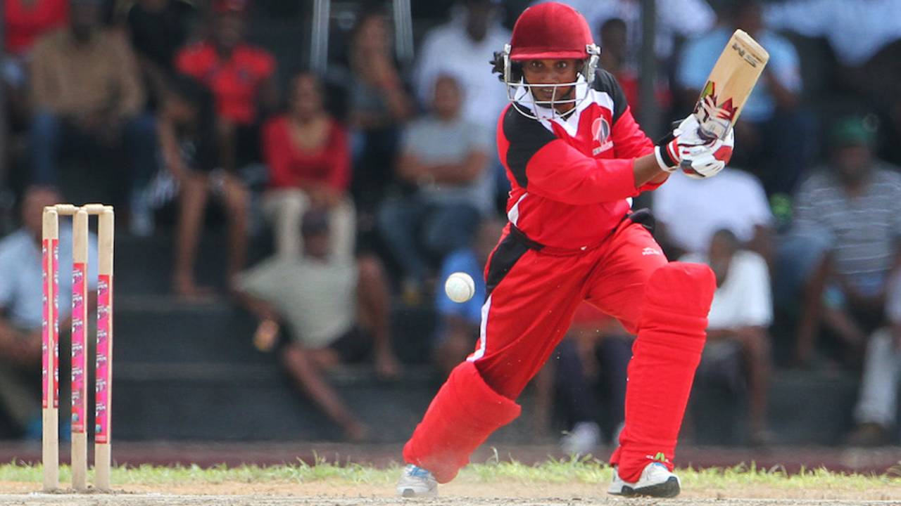 Amanda Samaroo led the chase with her score of 32, Trinidad & Tobago v Guyana, Regional Women's Championship, California, August 10, 2015