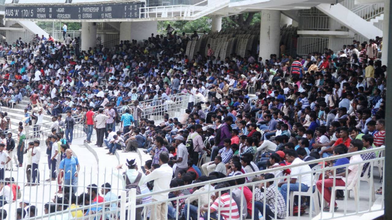 There was no shortage of attendance at the MA Chidambaram Stadium, India v Australia, A-team tri-series, final, Chennai, August 14, 2015