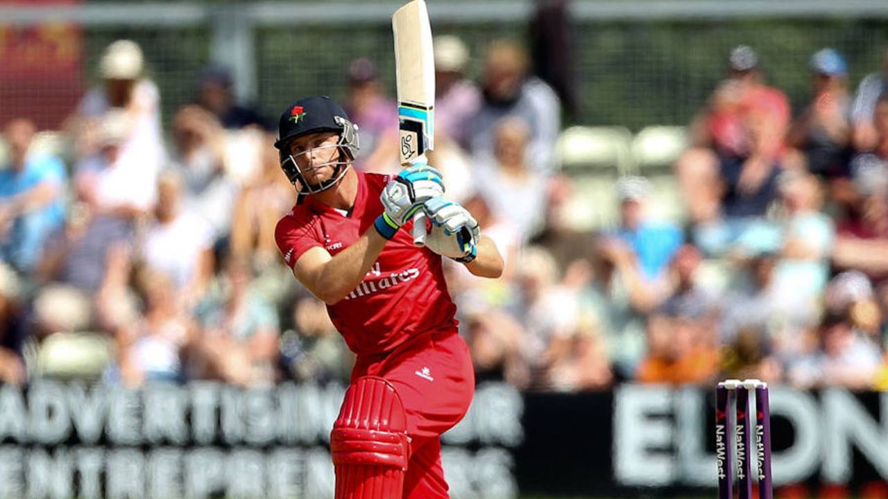 Jos Buttler in action for Lancashire in the NatWest Blast 2014