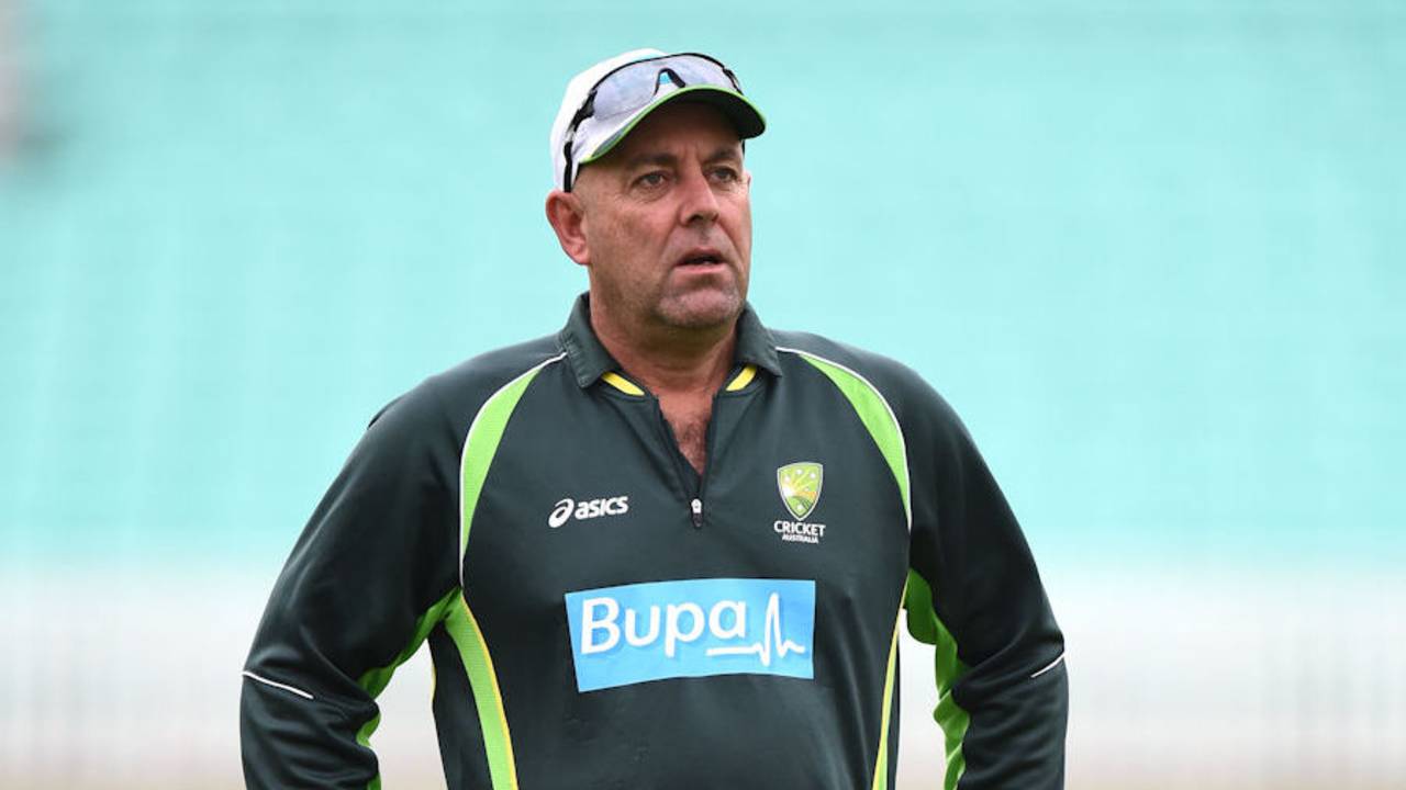 Darren Lehmann, Australia coach, supervises training ahead of the final Investec Test at The Oval, with the Ashes already lost, August 18, 2015
