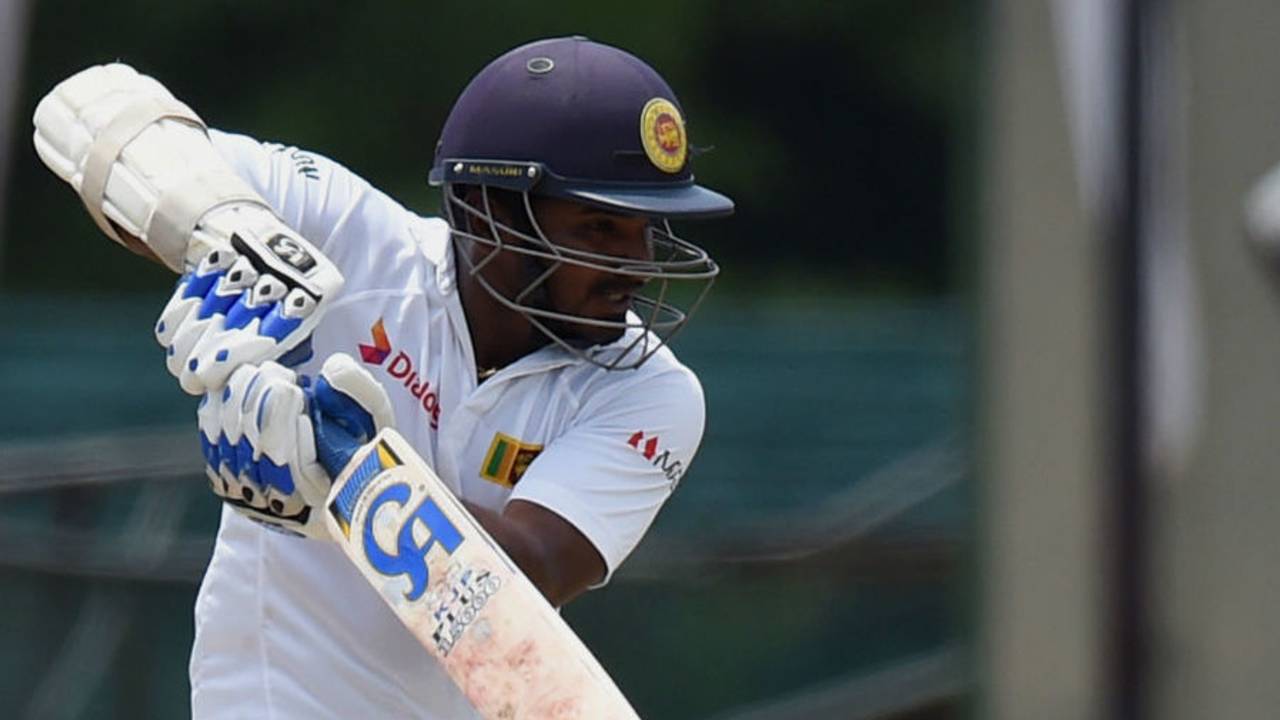 Sri Lanka's day was saved a little bit by Kusal Perera's feisty half-century, though he had also edged to slip in solidarity with his team-mates&nbsp;&nbsp;&bull;&nbsp;&nbsp;AFP