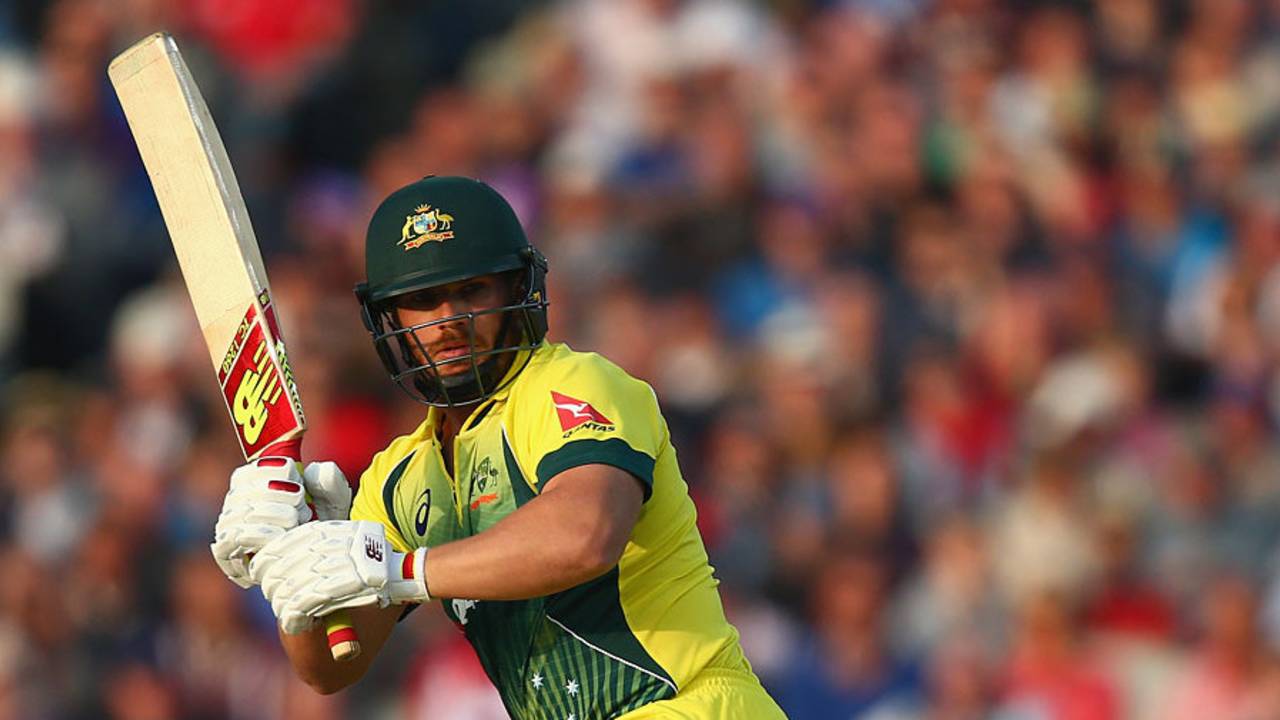 Aaron Finch played confidently for a half-century on his comeback, England v Australia, 3rd ODI, Old Trafford, September 8, 2015
