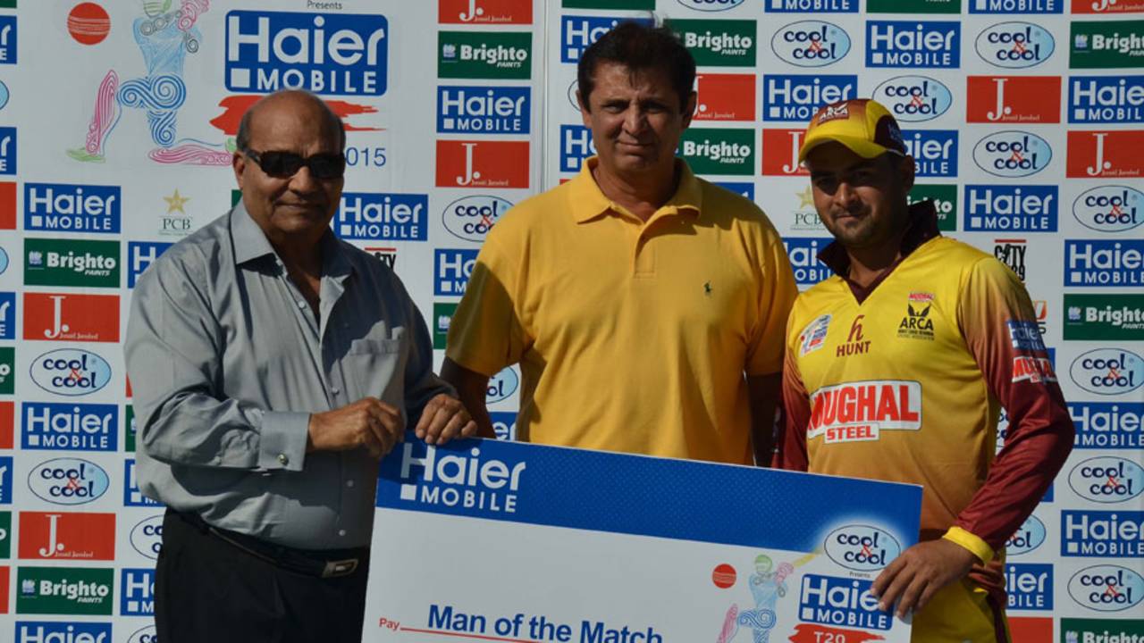 Khalid Usman was awarded the Man of the Match for his five-wicket haul