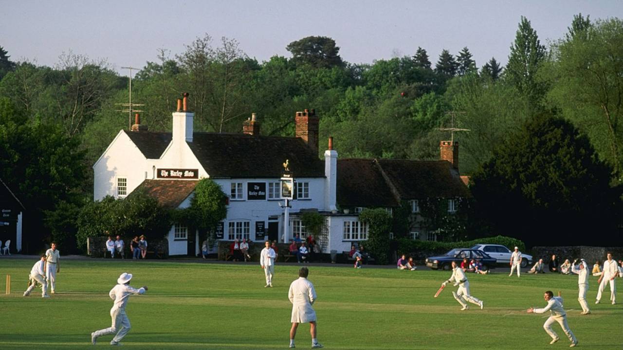 Village cricket at Tilford in Surrey, England, 1994