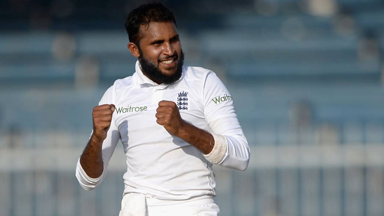 Adil Rashid claimed his first wickets on tour, Pakistan A v England XI, Sharjah, Tour match, 1st day, October 8, 2015