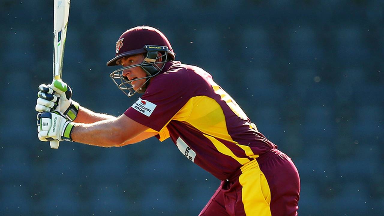 Peter Forrest top-scored for Queensland with 57 off 71 deliveries, Victoria v Queensland, Matador Cup 2015-16, Sydney, October 9, 2015